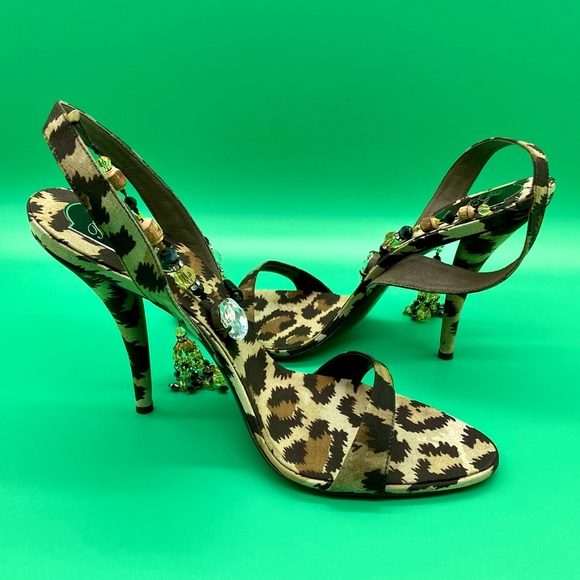 Roger Vivier women’s EU 40 (US 9, UK 7) Leopard Print Sandal Pump - Picture 6 of 9